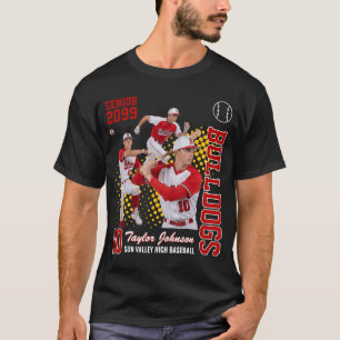 Erwachsener Baseballspieler Individuelle Fotocolla T-Shirt