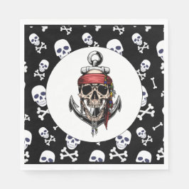 Erwachsener des Piratentaumes Serviette