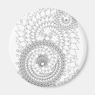 Erwachsener Farbton-geometrischer Entwurf Magnet