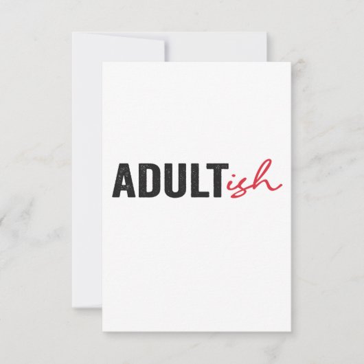Erwachsener Funny Funny Adult Adulting Childish Fu Dankeskarte (Vorderseite)