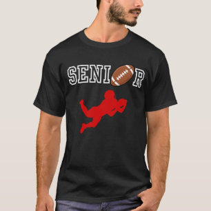 Erwachsener Fußballspieler mit roter Silhouette T-Shirt