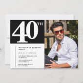 Erwachsener Geburtstag 40. Geburtstagsfeier Einlad Einladung (Vorderseite)