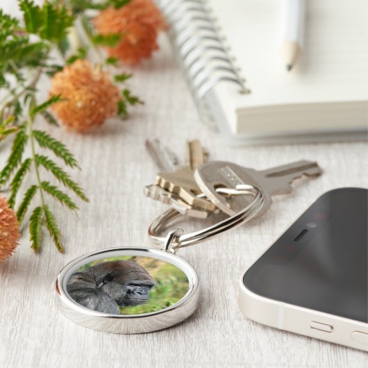 Erwachsener Gorilla Schlüsselanhänger (Seite)