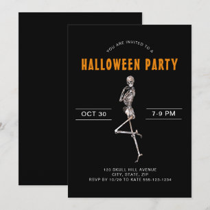 Erwachsener Halloween-Kostenüm Party Skelett Schwa Einladung