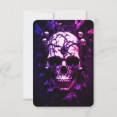 Erwachsener Halloween-Party Dunkelblauer Lila Schä Einladung (Rückseite)