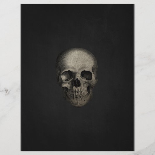 Erwachsener Halloween-Party Skull Black Flyer (Hinten)