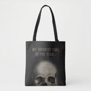 Erwachsener Halloween-Party Skull Black Tasche