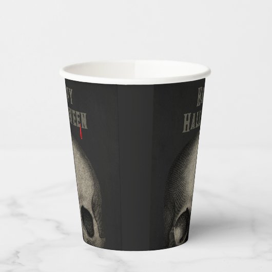 Erwachsener Halloween-Party Spooky Skull Pappbecher (Links)