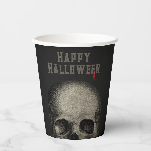 Erwachsener Halloween-Party Spooky Skull Pappbecher (Vorderseite)