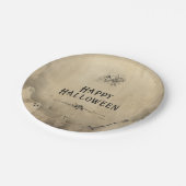 Erwachsener Halloween-Party Vintag Ghost Skull Spi Pappteller (Schrägansicht)