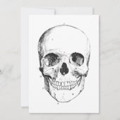 Erwachsener Halloween-Party Vintag Spooky Skull Einladung (Rückseite)