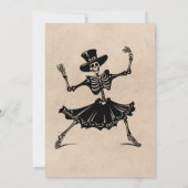 Erwachsener Halloween-Party Vintager Gothic-Schäde Einladung (Rückseite)