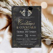 Erwachsener Halloween-Party Vintager Gothic-Schäde Einladung