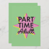 Erwachsener in Teilzeit Ankündigung (Vorne/Hinten)