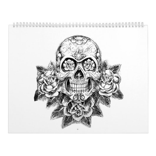 Erwachsener Kalender Farbton des Zuckerschädels (Titelbild)