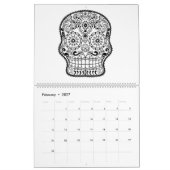 Erwachsener Kalender Farbton des Zuckerschädels (Feb 2027)