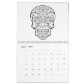 Erwachsener Kalender Farbton des Zuckerschädels (Mär 2027)