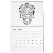 Erwachsener Kalender Farbton des Zuckerschädels (Mär 2026)