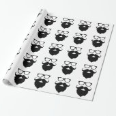 Erwachsener lustiger Bartmann Geschenkpapier (Ungerollt)