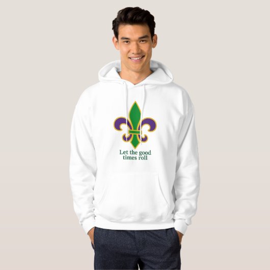 Erwachsener Mardi Gras Pullover Hoodie (Vorne ganz)