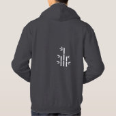 Erwachsener Pullover Hoodie (Dunkelgrau lebendig (Rückseite)