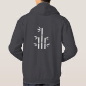 Erwachsener Pullover Hoodie (Dunkelgrau Vivid) (Rückseite)