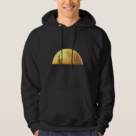 Erwachsener Pullover Hoodie Kratzer bei Morgengrau (Vorderseite)