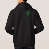 Erwachsener Pullover Hoodie (Schwarz Vivid) (Rückseite)