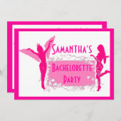Erwachsener rosa Junggeselinnen-Abschied Einladung (Vorne/Hinten)