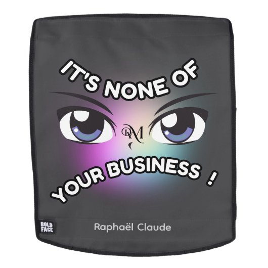 Erwachsener Rucksack: Keine von Ihnen (dunkelgrau) Rucksack (Abnehmbare Front)