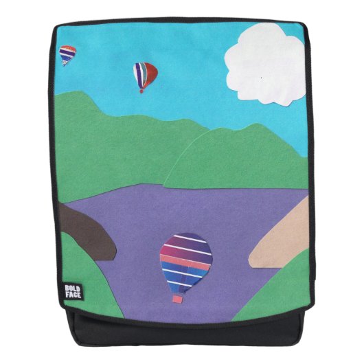 Erwachsener Rucksack mit Bergsee-Design (Vorderseite)