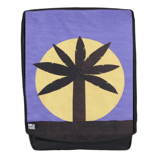 Erwachsener Rucksack mit Palm Tree Design (Vorderseite)