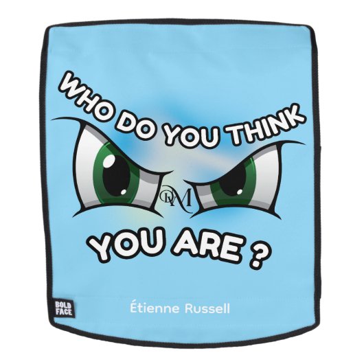 Erwachsener Rucksack : Wer denkt ihr (hellblau) (Abnehmbare Front)