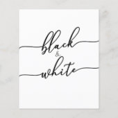 Erwachsener-, Schwarz-Weiß-Party Einladungen (Rückseite)