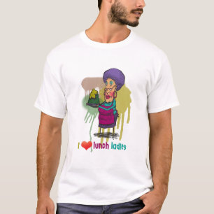 Erwachsener T: I Luv Mittagessen-Damen T-Shirt