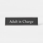 Erwachsener verantwortlich, schreibtischnamensplakette (Vorderseite )