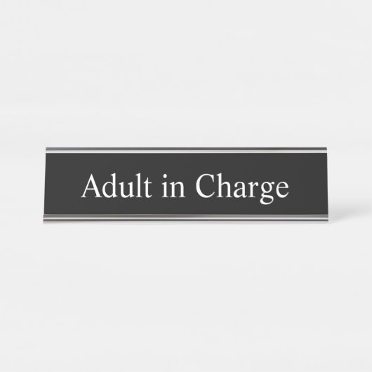 Erwachsener verantwortlich, schreibtischnamensplakette (Vorderseite )