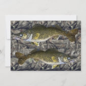Erwachsener Walleye Fischerei Camouflage Geburtsta Einladung (Rückseite)