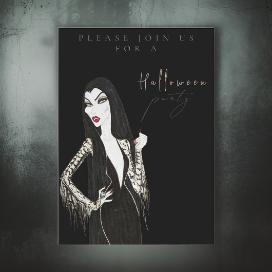 Erwachsener Wasserfarbe Halloween-Party Einladung