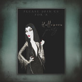 Erwachsener Wasserfarbe Halloween-Party Einladung