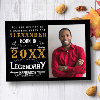 Erwachsenes Foto Geburtstag Einladung