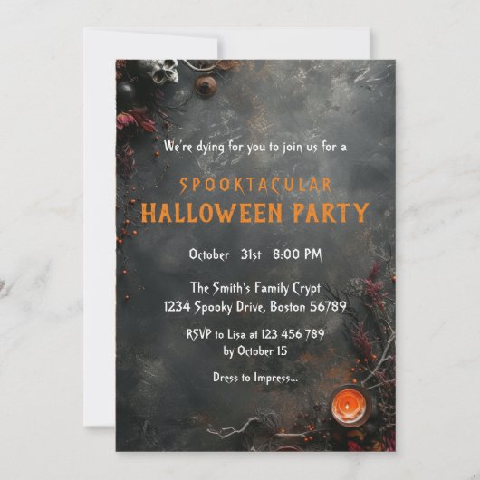Erwachsenes Halloween-Party Einladung (Vorderseite)