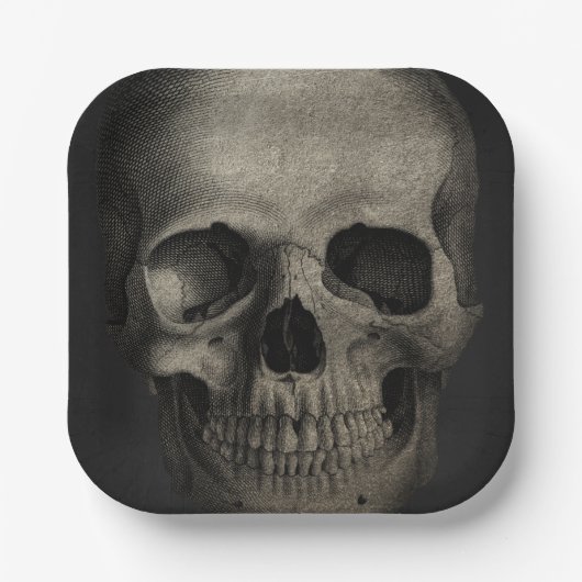 Erwachsenes Halloween-Party Skulkl Pappteller (Vorderseite)