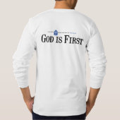 Erwachsenes langärmeliges weißes Shirt (Rückseite)