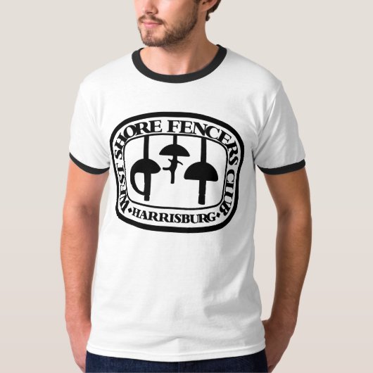 Erwachsenes schwarzes Logo des Ringes T w/WSFC T-Shirt (Vorderseite)