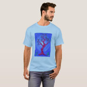 Erwachsenes T-Shirt - einfach rot der Baum (Vorne ganz)