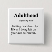 Erwachsensein-Definition Button (Vorderseite)