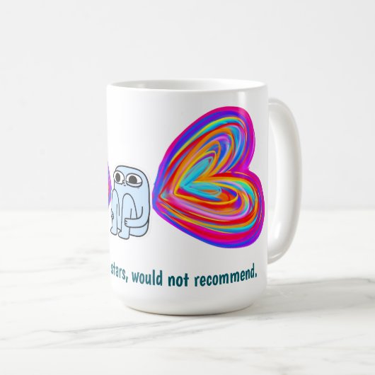 Erwachsensein: null Sterne (Tasse) Kaffeetasse (VorderseiteRechts)