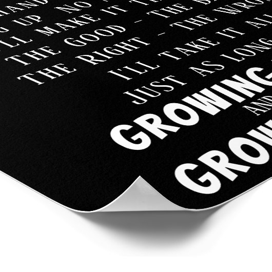 Erwachsenwerden - Alt werden Poster (Ecke)