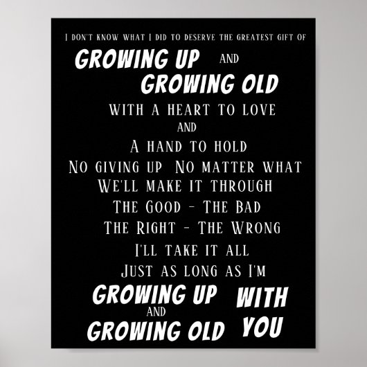 Erwachsenwerden - Alt werden Poster (Vorne)